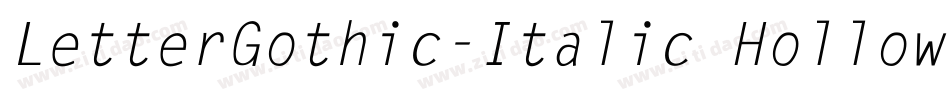 LetterGothic-Italic Hollow字体转换